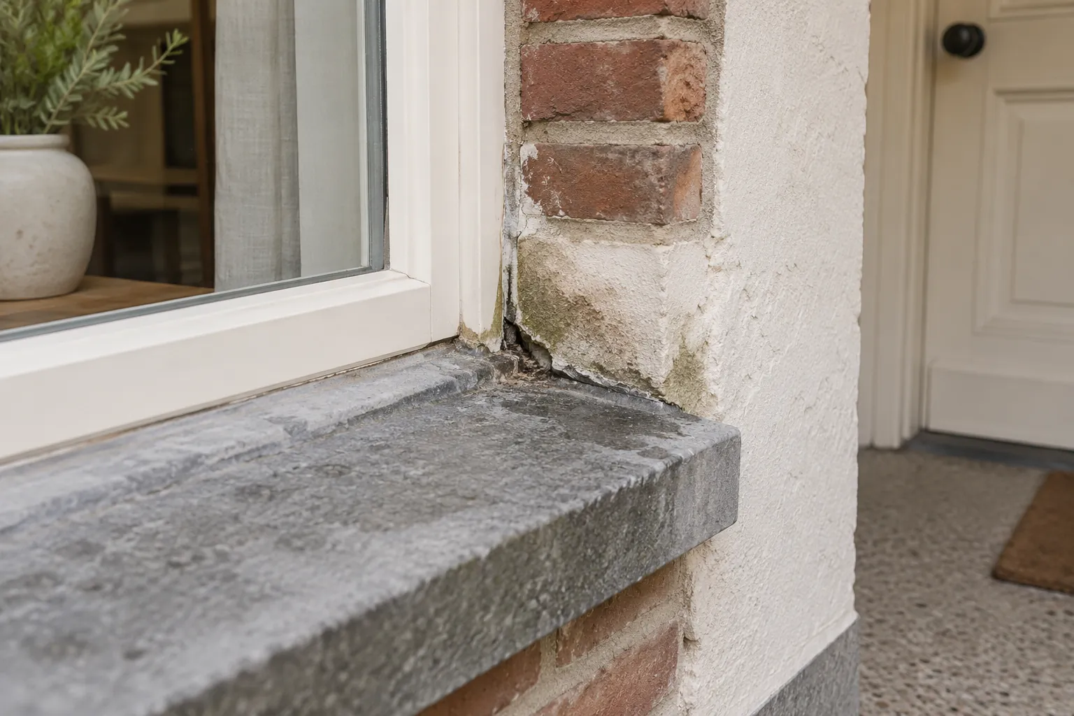 Doorslaand vocht: kwetsbare aansluiting tussen dorpel en gevel