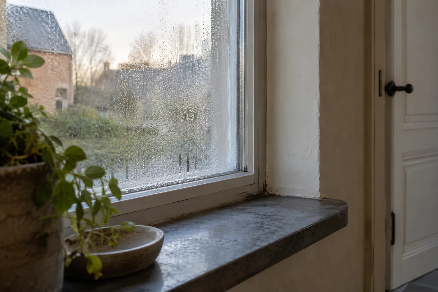 Ideale luchtvochtigheid in huis: condens als zichtbaar vochtsignaal