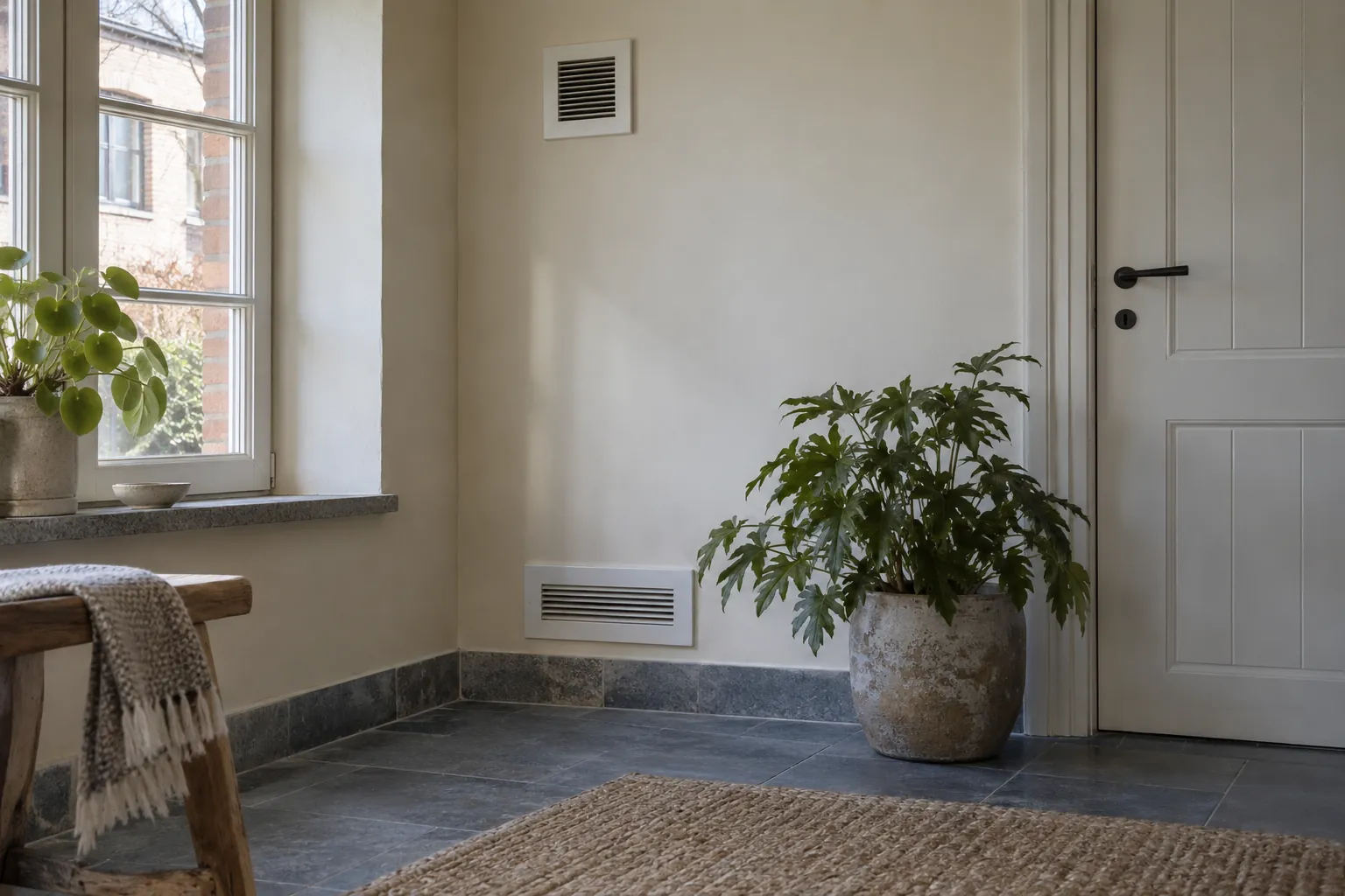 Ideale luchtvochtigheid in huis: vrije luchttoevoer en ventilatie