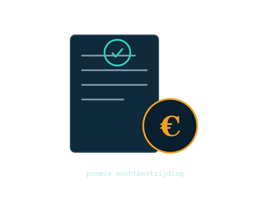 Premie voor vochtbestrijding via een aanvraag met attest